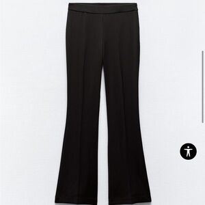 Zara flared high waisted pants color black formal size XS